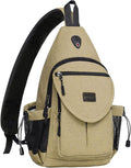 MOSISO Sling Backpack, Canvas Crossbody Hiking Daypack Bag by MOSISO