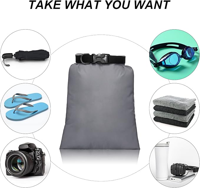 Shappy Waterproof Dry Bag Set 6 Sizes Lightweight Sacks and Long Adjustable - Image 4