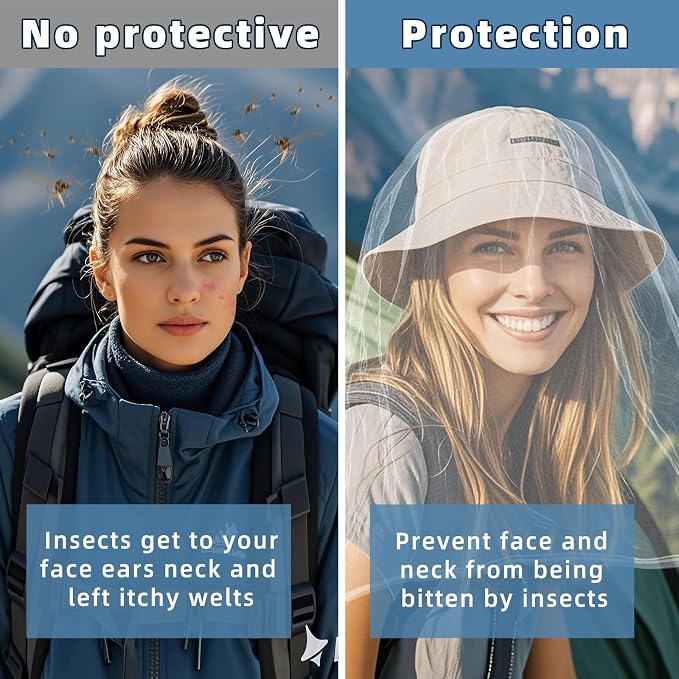 Oversized Mosquito Net 42 x 25 Inches Ultra Large Mosquito Head Net Face Neck - Image 5