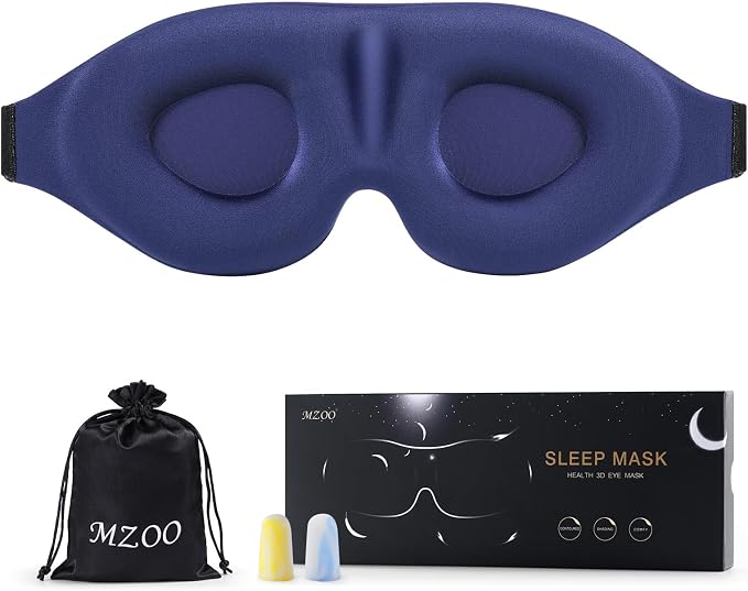 MZOO Sleep Eye Mask for Side Sleeper Men Women, Zero Eye Pressure 3D Sleeping by MZOO