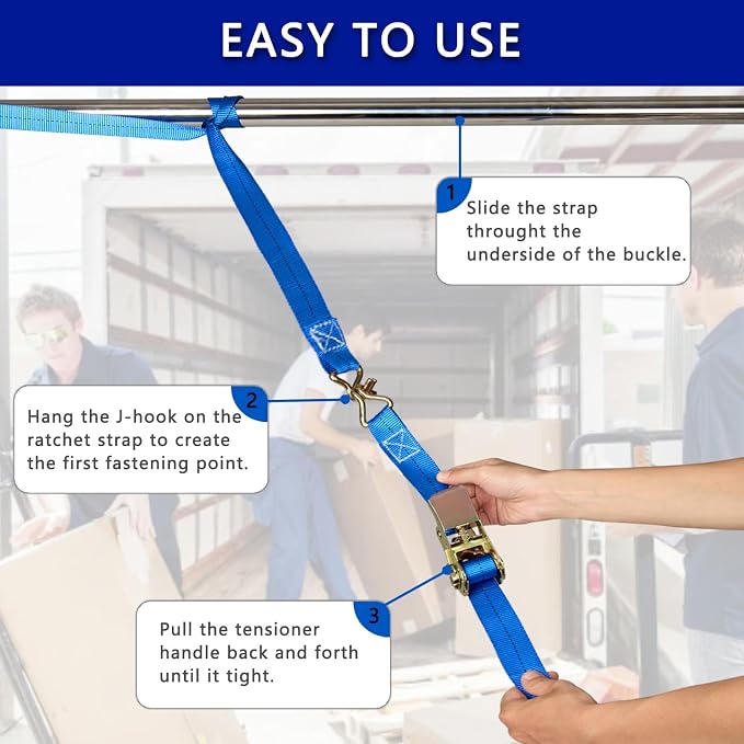 Ratchet Straps, 1 Inch x 16.4 Feet - Image 5