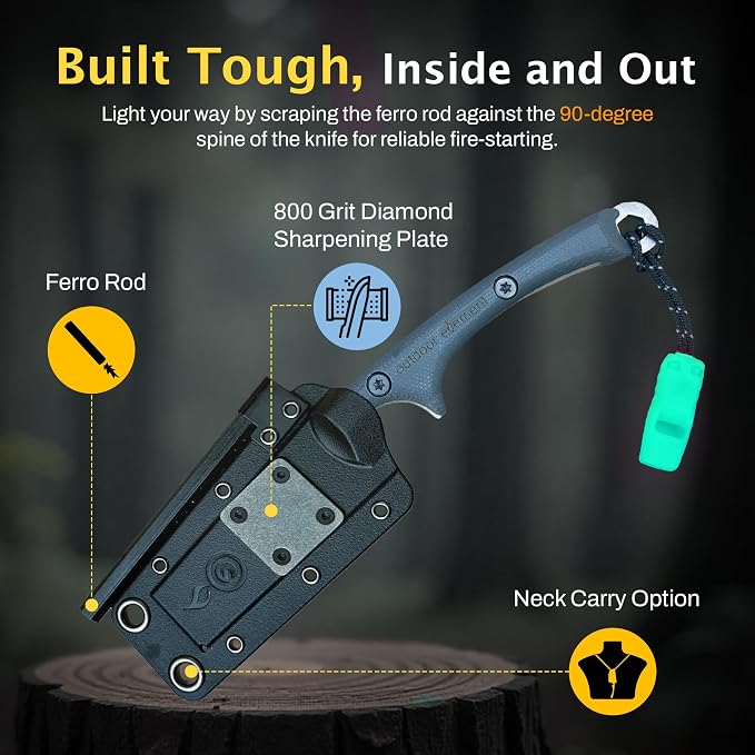 OUTDOOR ELEMENT Flicker Feather Knife Wise Owl GLOW - Image 6