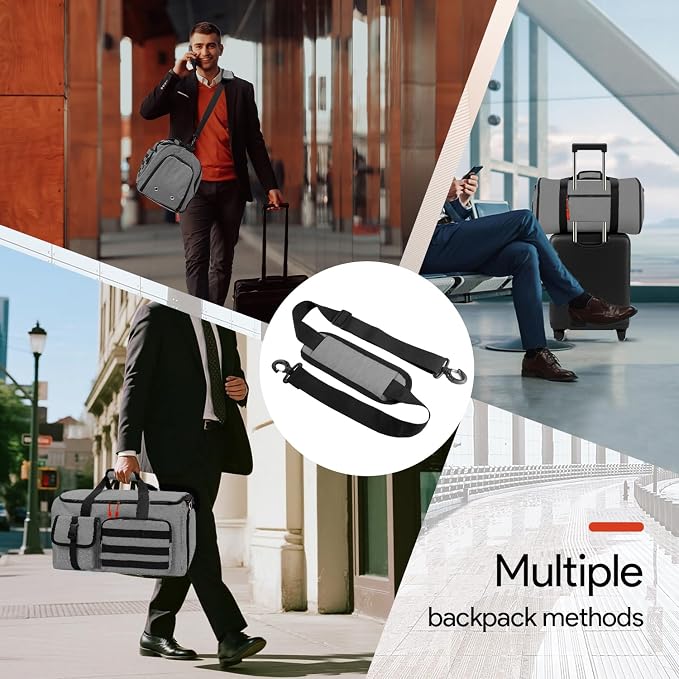 Garment Duffle Bags for Travel, HOMQUIET Convertible Garment Duffel Bag - Image 7