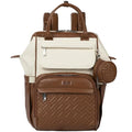 BabbleRoo Leather Diaper Bag Backpack, Unisex Stylish Travel Back Pack Nappy by BabbleRoo