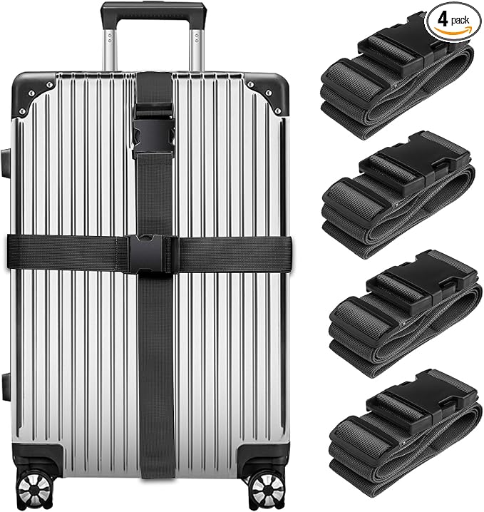 Luggage Straps for Suitcases, TSA Approved, Adjustable & Versatile, Sturdy by collwait