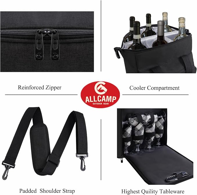 ALLCAMP 6 Bottle Wine Gift Bag - Image 5
