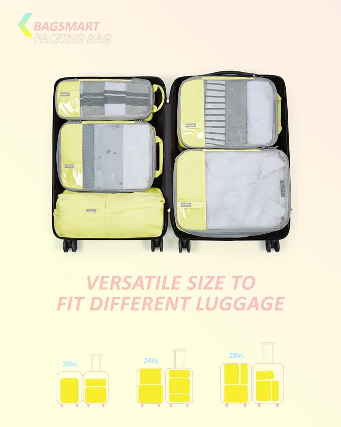 BAGSMART 6 Set Compression Packing Cubes - Image 3