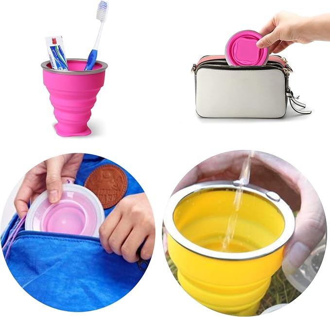 5 Pack Silicone Collapsible Cups - Image 5