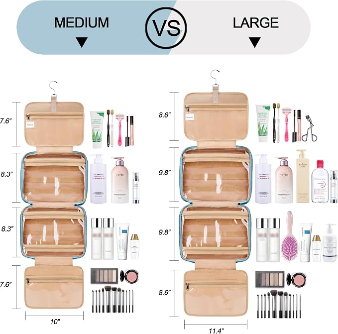 Travel Hanging Toiletry Bag for Women, Cruise Ship Essentials, - Image 8
