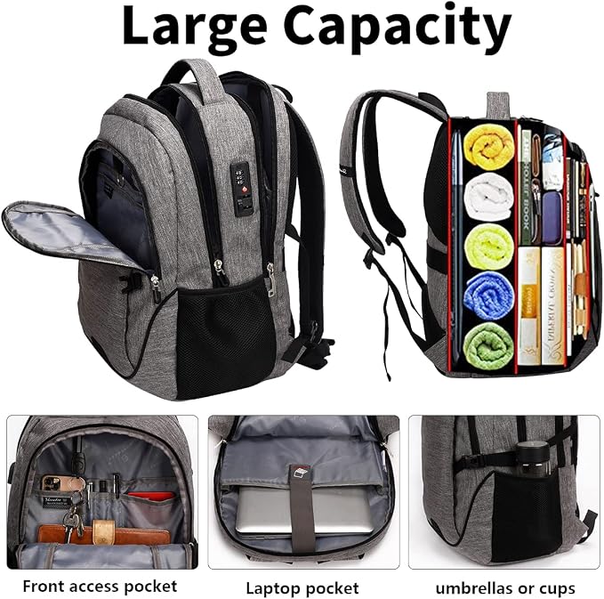 SHRRADOO Anti Theft Laptop Backpack Travel Backpacks - Image 5