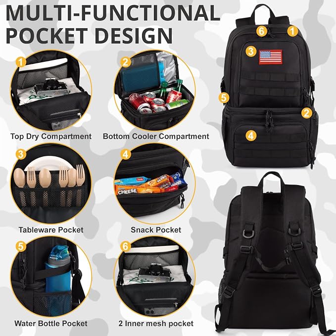 Tactical Double Deck Cooler Backpack - Image 4