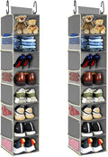 2 Pack Large-Sized Hanging Shoe Organizer 8-Shelf, Hanging Closet Organizer by ROOMTALK