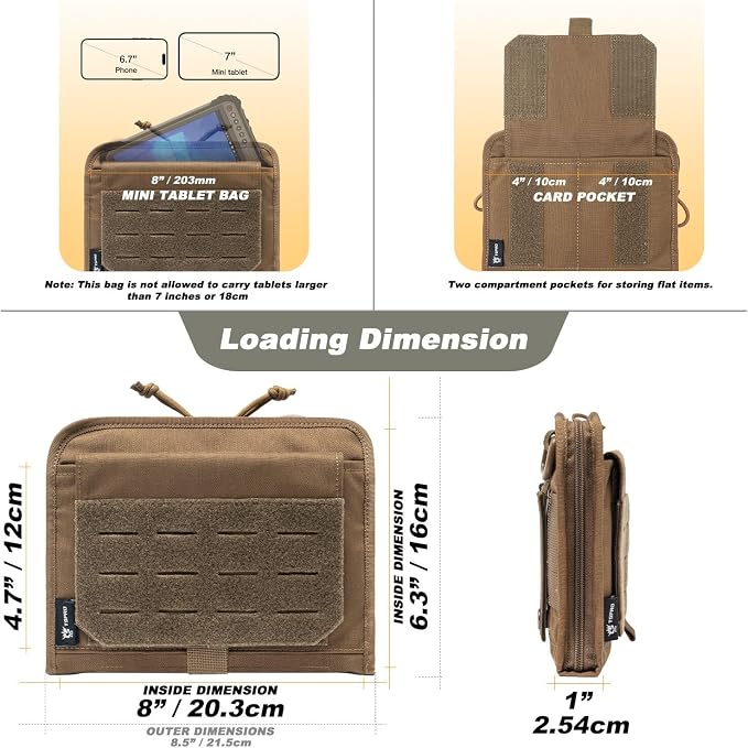 TSPRO Ultra Tactical Molle Admin Pouch Utility EDC Pouch Tool Organizer - Image 5