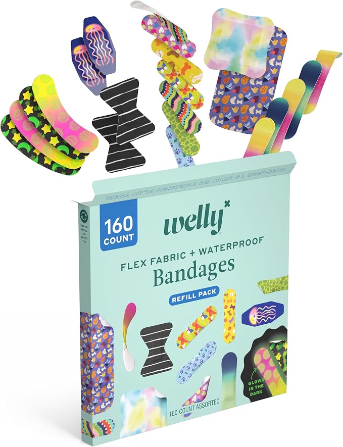 Welly Bandage Large Refill Pack | Adhesive Flexible Fabric, Glow-in-The-Dark & - Image 3