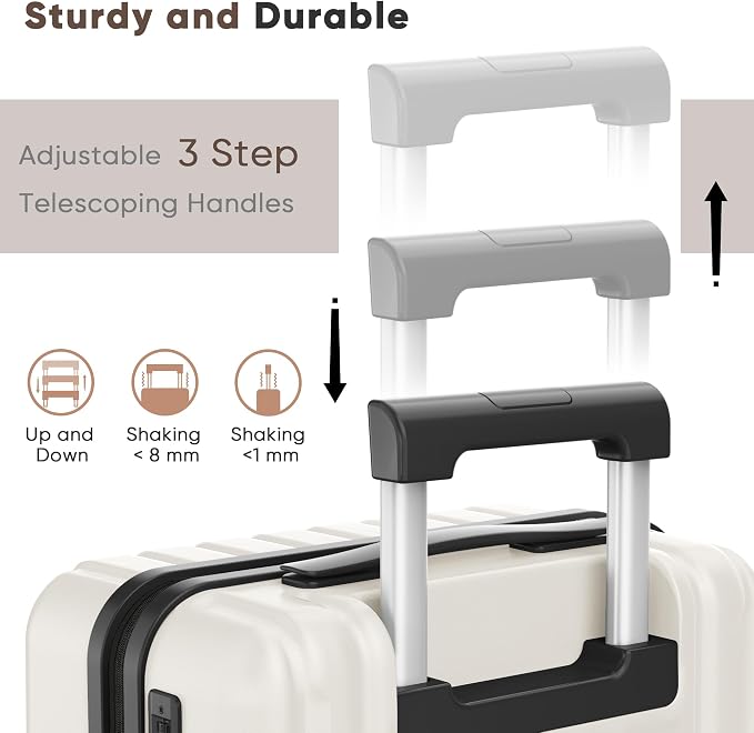 SHOWKOO Luggage Sets 3 Piece 100% PC Ultra Tough Hardside Expandable Suitcases - Image 5
