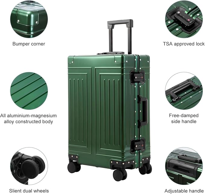 All Aluminum Carry On Luggage，Cut from Whole Aluminum Sheet，22x14x9 Airline - Image 4
