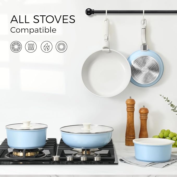 15Pcs Pots and Pans Set Non Stick, Cookware Sets - Image 4