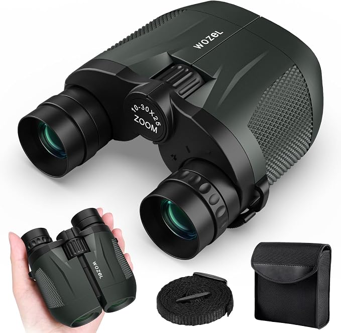 10-30x25 Small Compact Binoculars by WOZEL