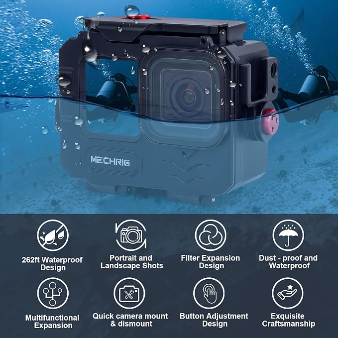 Aluminum Waterproof Case for GoPro HERO13 Black HERO12 HERO11 HERO10 HERO9 - Image 2