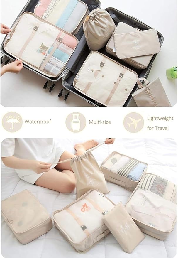 9 Set Packing Cubes for Suitcases, Aydicon Travel Luggage Packing Organizers - Image 2