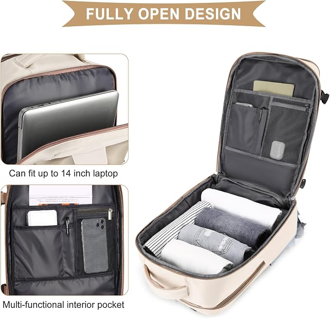 coowoz Travel Backpack For Women Men, Carry On Backpack, Hiking Backpack - Image 5