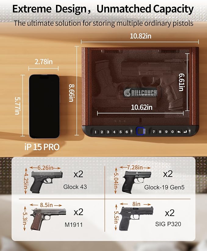 BILLCONCH Gun Safe for Handgun - Image 3