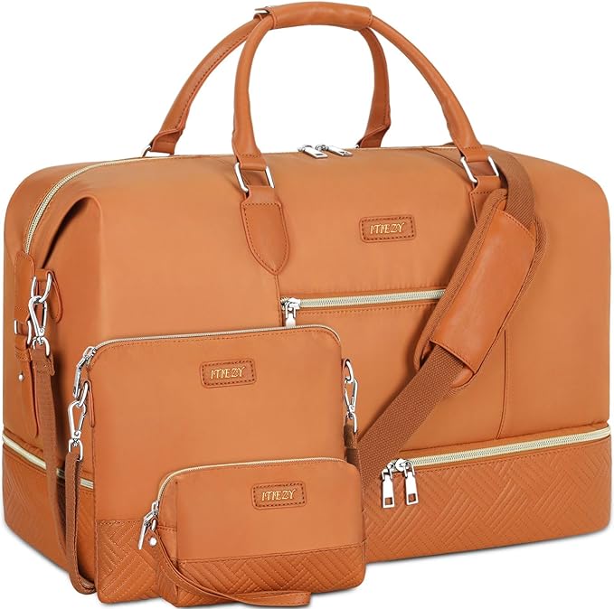 Weekender Bag for Women, Travel Duffel Bag Carry On Overnight Bag by ITIEZY