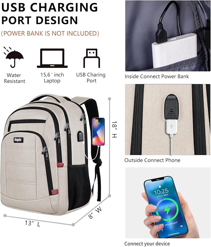 Travel Laptop Backpack for Women, School Backpack - Image 5
