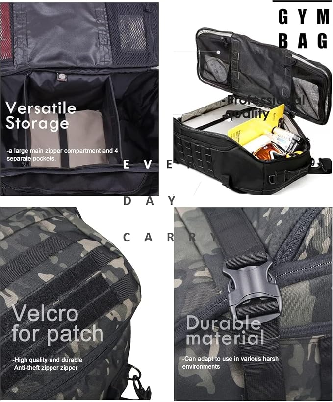 3 In 1 Military Backpack Travel Duffle Bag - Image 6