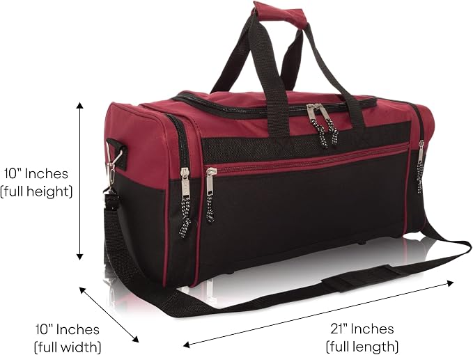 DALIX 21" Blank Sports Duffle Bag Gym Bag Travel Duffel - Image 6