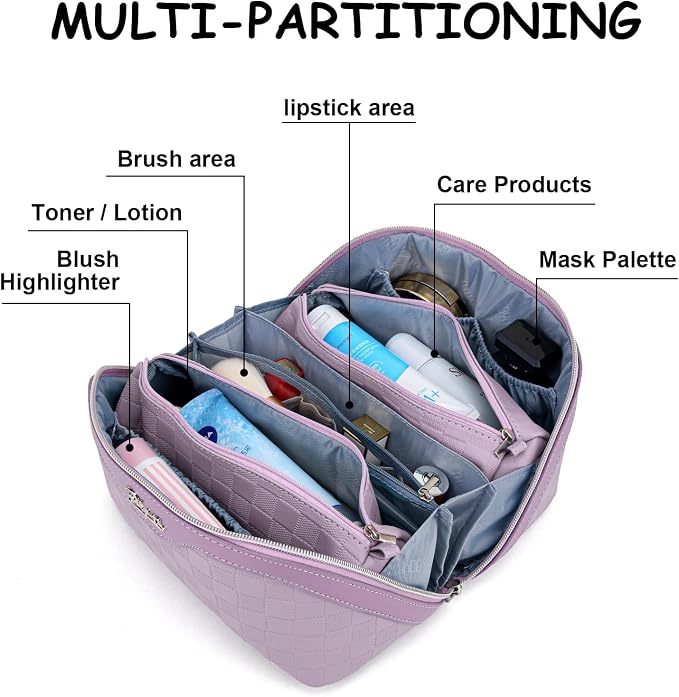 Travel Makeup Bag Organizer Cosmetic Bag: 3 Pcs Set Make up Bags - Image 5