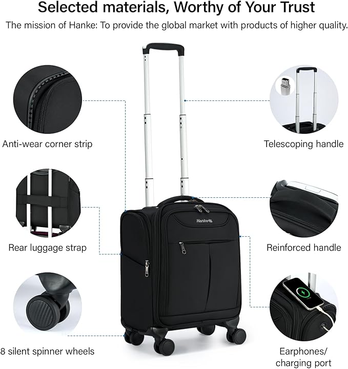 Hanke Underseat Carry On Luggage - Image 4
