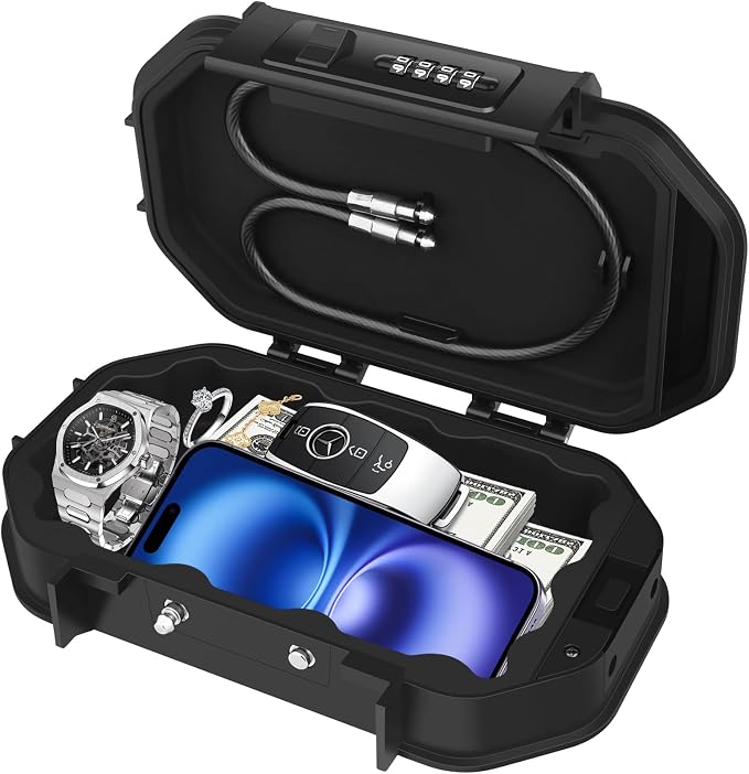 Portable Safe Box, Travel Safe Lock Box by Diyife