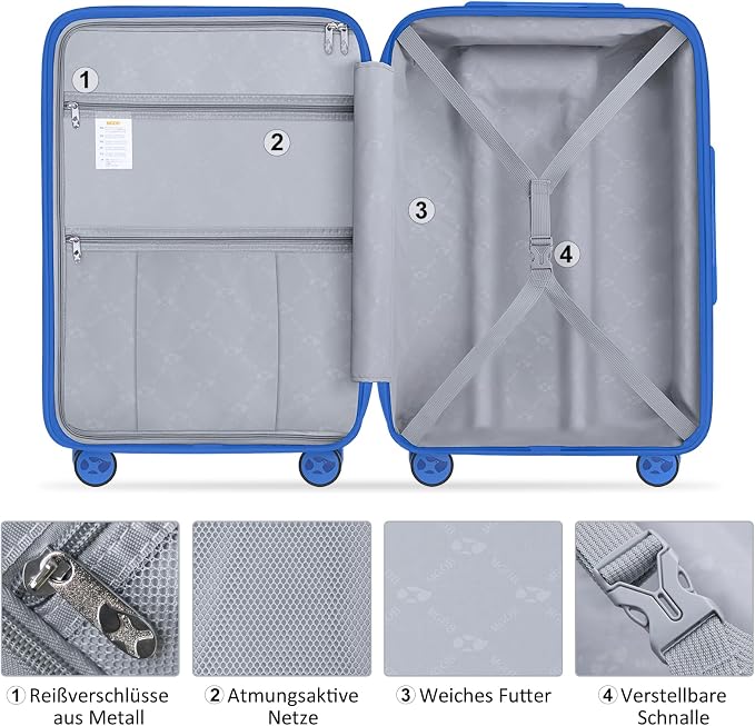 24 Inch Luggage with Spinner Wheels, Hard Shell Suitcase, Lightweight PP - Image 7