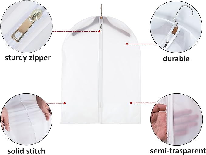Clear Garment Bags Clothes Covers Protecting Dusts - Image 3