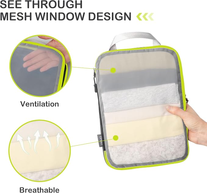Cipway Compression Packing Cubes, See Through Mesh Luggage Organizer Bags - Image 2
