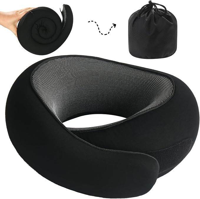 Neck Pillow, Travel Pillow uses Memory Foam to Support Neck Comfort, Ideal by Unknown