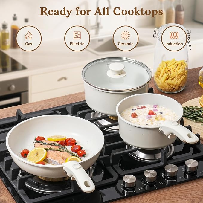 15Pcs Pots and Pans Set Non Stick, Cookware Sets - Image 4