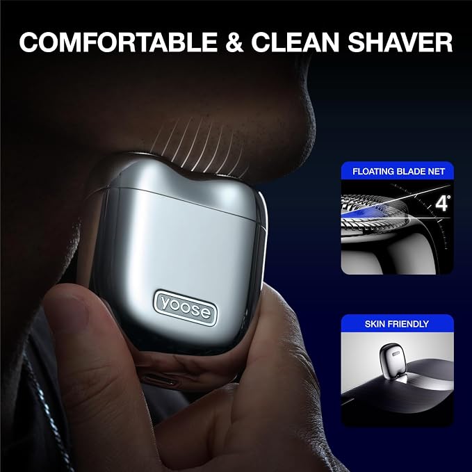 yoose Mini Electric Shaver, Alloy Portable Travel Shavers, Cordless Shaving - Image 7