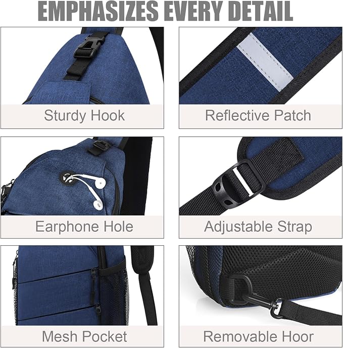 Crossbody Bags for Women Men Trendy Sling Bag Bakpack Casual Chest Bag - Image 5