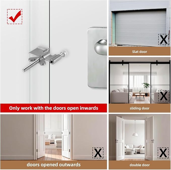 1 Pack 120dB Travel Door Stopper Alarm & Portable Door Lock, 3-Level - Image 6