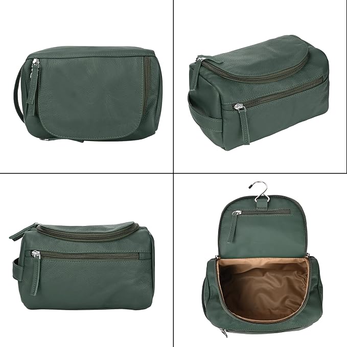 ELIZO Premium REAL Leather Toiletry Bag - Image 7