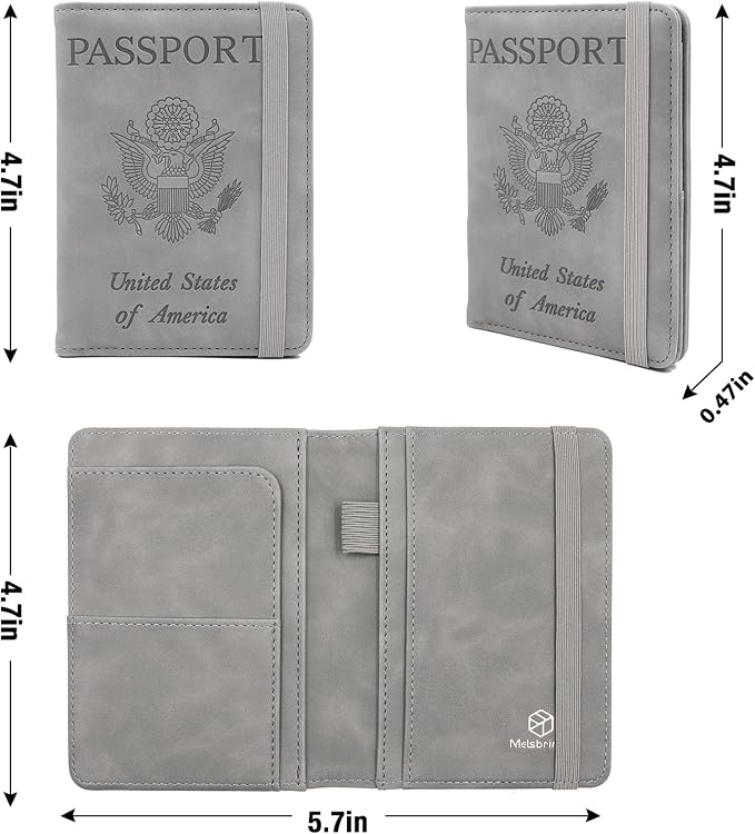 Melsbrinna Premium Leather Passport Holder Covers Case, Waterproof Rfid - Image 4