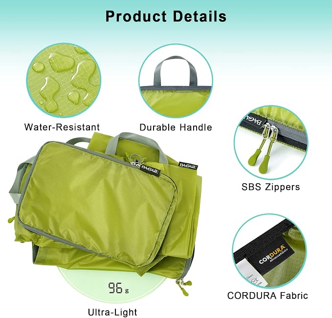 BAGAIL 6 Set Ultralight Compression Packing Cubes Packing Organizer - Image 3