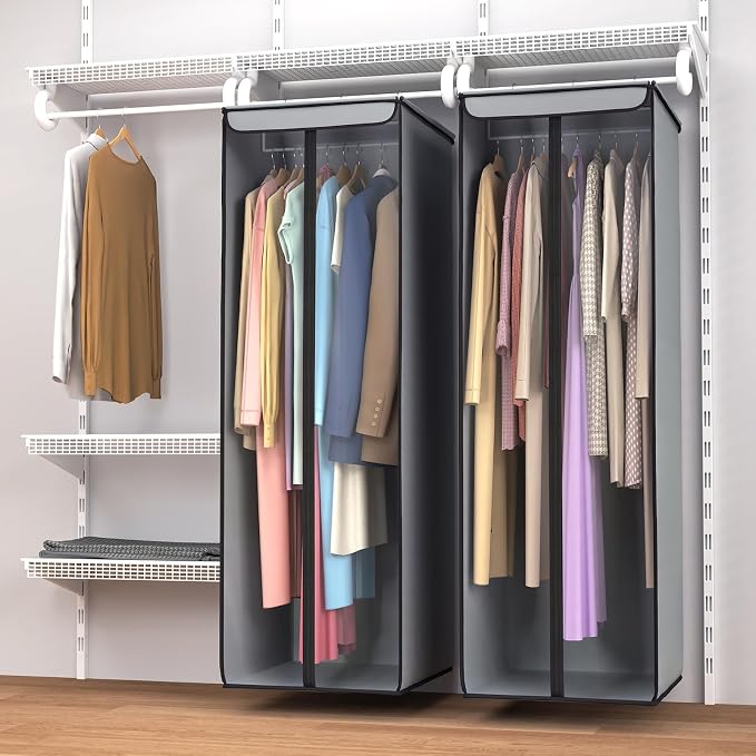 Univivi Garment Bags for Hanging Clothes, Large Clothes Storage Bags Closet - Image 6