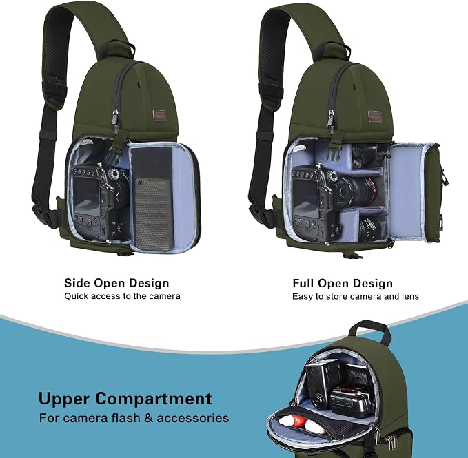 MOSISO Camera Sling Bag, DSLR/SLR/Mirrorless Camera Backpack Case Shockproof - Image 2