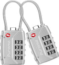 Puroma 2 Pack TSA Approved Luggage Lock, 4 Digit Combination Travel Locks by Puroma