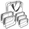 APREUTY Clear Makeup Bags, TSA Approved 6Pcs Cosmetic Makeup Bags Set Clear PVC by WelcometoAPREUTY