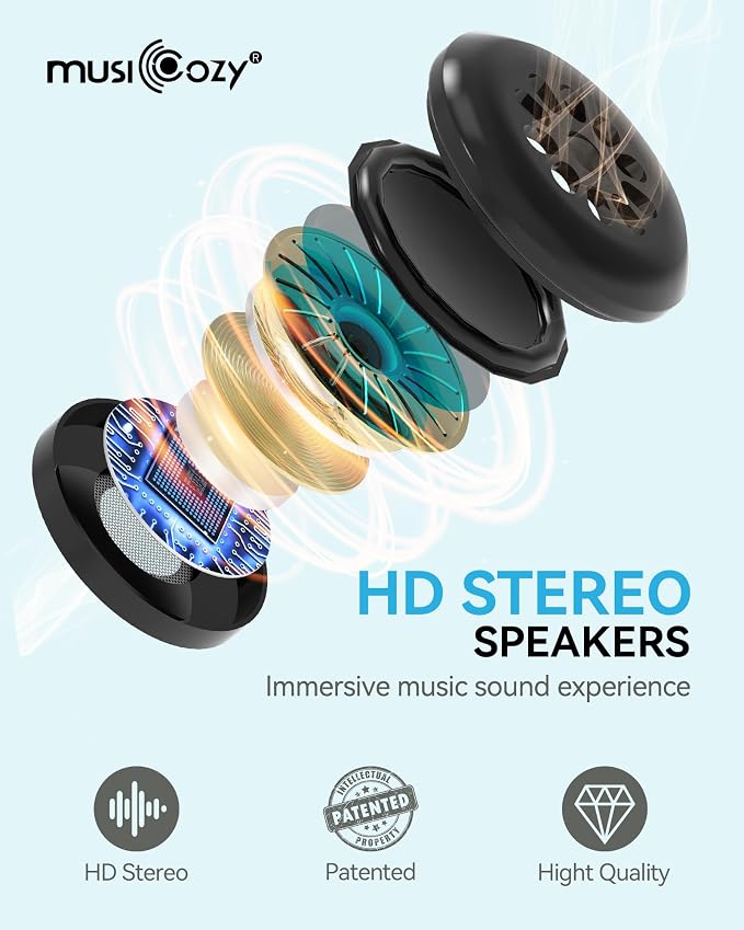 MUSICOZY Sleep Headphones Bluetooth Sleep Eye Mask - Image 4