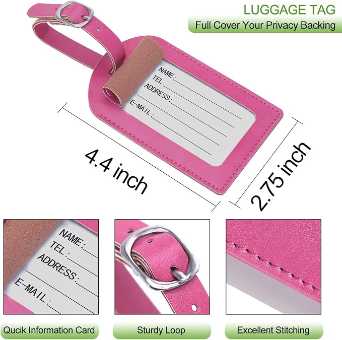 Passport Holder With Luggage Tag Cover Wallet RFID Blocking Leather Case Travel - Image 3
